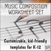 Music Composition Worksheet Set